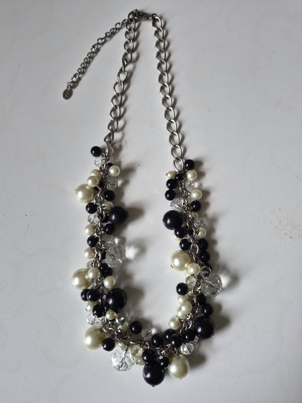 Statement Black and Pearl Cluster Necklace From ALDO